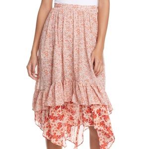 Free people floral printed skirt